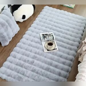 ONE Insun Light‎ Gray Soft Fluffy Area Rug Non Shedding Washable 2 x 4